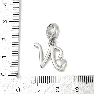 Brass European Dangle Charms LS-KK-Z097-01N-GP-1