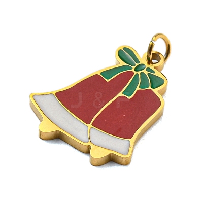 Christmas Theme Ion Plating(IP) 304 Stainless Steel Pendants STAS-O005-01E-G-1