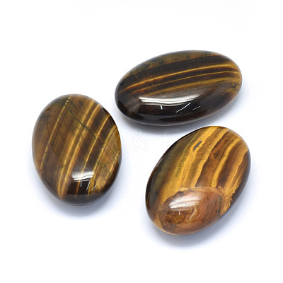 Natural Tiger Eye Healing Massage Palm Stones G-P415-63-1
