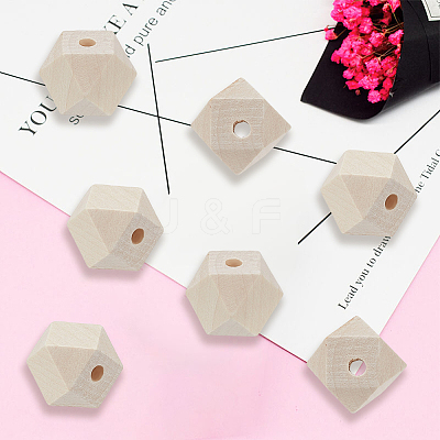 36Pcs Wood Beads WOOD-SP0001-51A-1