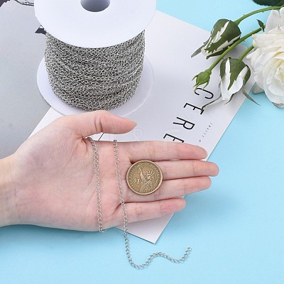 Brass Twisted Chains CHC-Q001-4x3mm-P-1