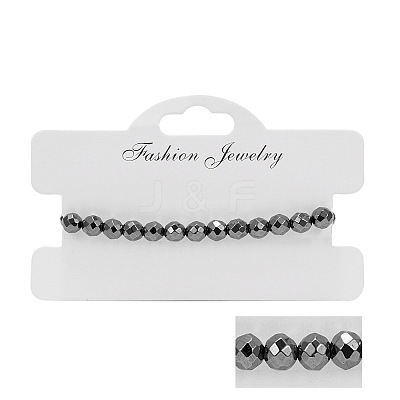 Non-magnetism Hematite Bradided Bead Bracelets for Women Men ZJ6081-2-1