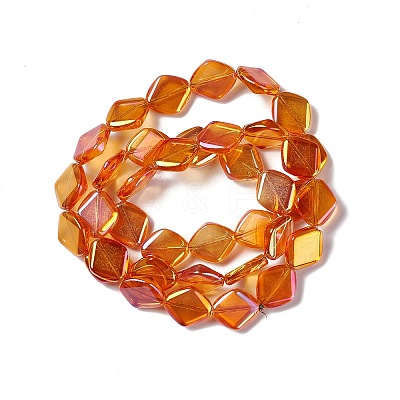 Electroplate Glass Beads Strands EGLA-L032-FR-1