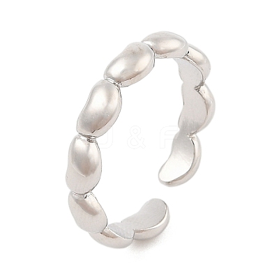 Brass Open Cuff Rings for Women RJEW-U032-04G-1