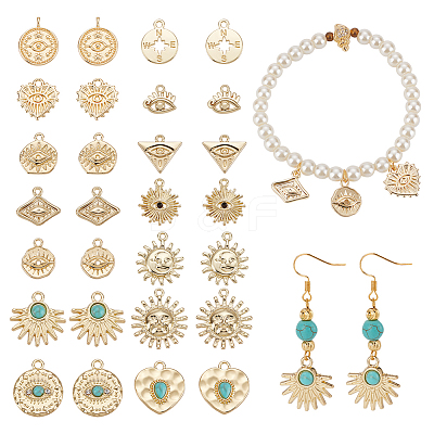 28pcs 14 style Zinc Alloy Pendants PALLOY-AR0001-32-1