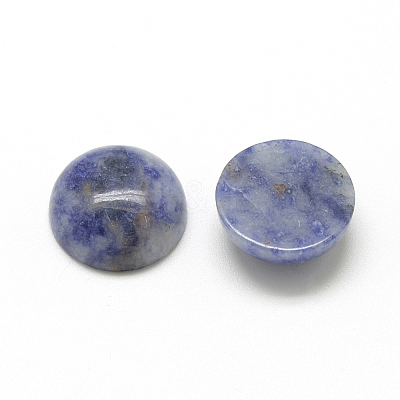 Natural Blue Spot Jasper Cabochons G-R416-8mm-45-1