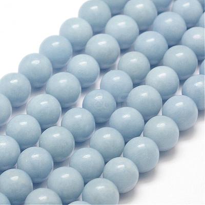 Natural Angelite Beads Strands G-F475-08-8mm-1