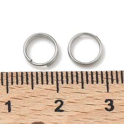 Tarnish Resistant Stainless Steel Split Rings X-STAS-E010-7x0.6mm-2-1