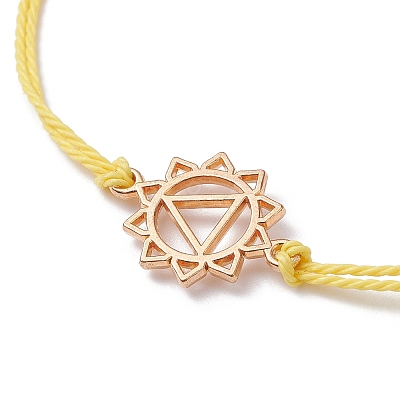 7Pcs 7 Style Alloy Chakra Link Bracelets Set BJEW-JB10017-1