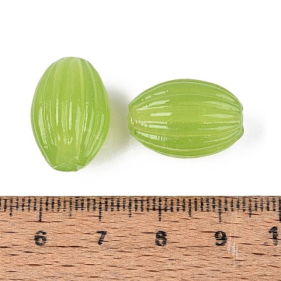 Handmade Ribbed Lampwork Beads LAMP-N042-01D-1