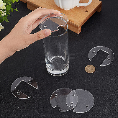 8 Sets Transparent Acrylic Blank Tumbler Topper TACR-BC0001-15-1