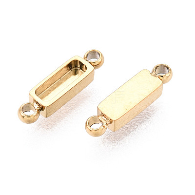 304 Stainless Steel Connector Cabochon Settings STAS-N115-32G-1