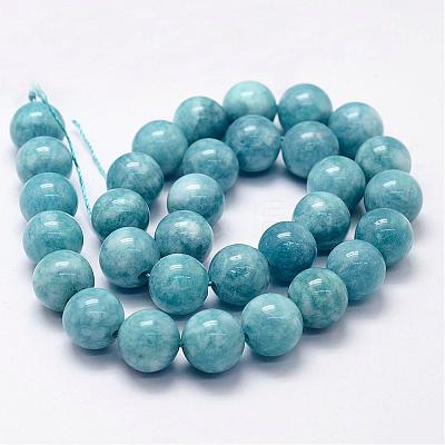 Natural White Jade Imitation Amazonite Beads Strands G-F364-16-10mm-1
