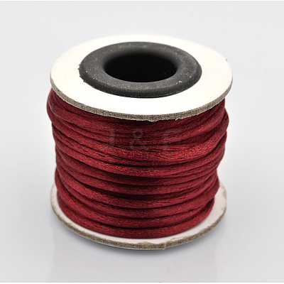 Round Nylon Satin Rattail Cord X-NWIR-O001-A-06-1