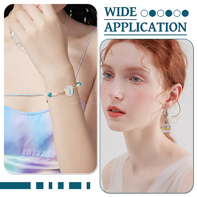 6Pcs 3 Colors Transparent Glass Beads GLAA-TA0003-97-1