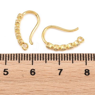 Brass Rhinestone Earring Hooks KK-C261-01A-G-1