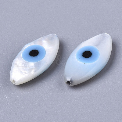 Natural White Shell Mother of Pearl Shell Beads X-SSHEL-N034-56C-01-1