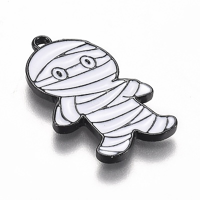 Halloween Theme Alloy Enamel Pendants ENAM-J649-09B-1