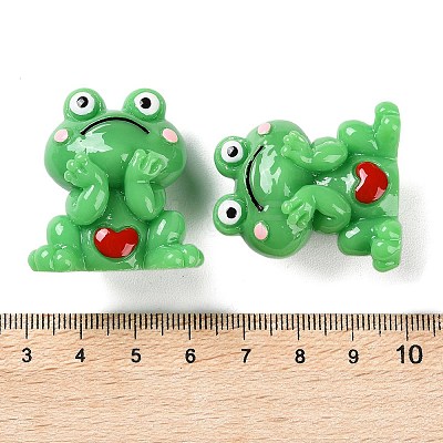 Cartoon Cute Resin 3D Frog Figurines RESI-Z024-01C-1
