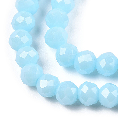 Electroplate Glass Beads Strands EGLA-A034-P6mm-A04-1