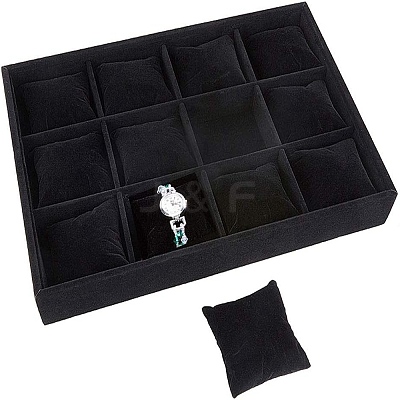 Velours Wooden Bracelet/Bangle/Watch Displays BDIS-WH0003-01-1