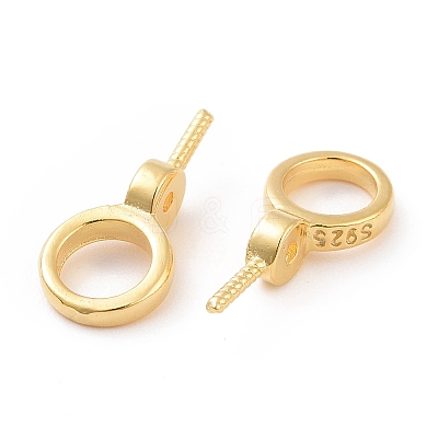925 Sterling Silver Screw Eye Peg Bails STER-D035-46G-1