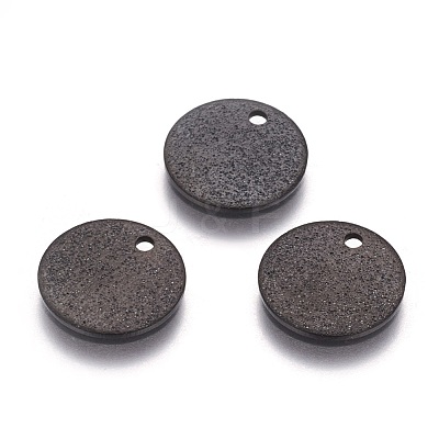304 Stainless Steel Textured Pendants STAS-I098-01-15mm-B-1
