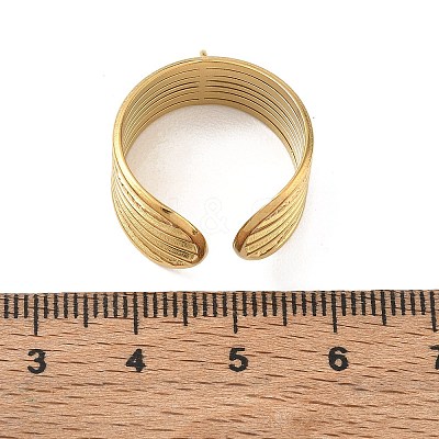 304 Stainless Steel Cuff Open Ring Setting SA-CBA37BC-10G-1