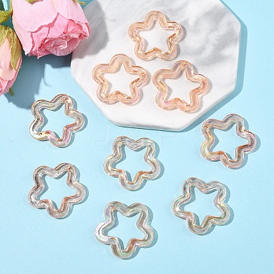 20Pcs Transparent Acrylic Pendants MACR-YW0004-18C-1