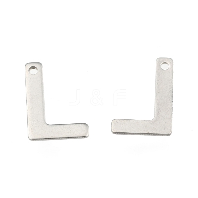 Tarnish Resistant 304 Stainless Steel Letter Charms LS-STAS-O072-L-1