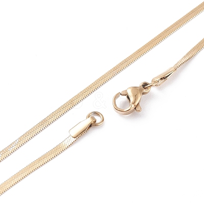 PVD Vacuum Plating 304 Stainless Steel Snake Chains Necklaces NJEW-O058-28G-1