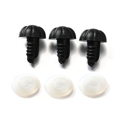 50Pcs Plastic Craft Safety Screw Dog Noses DOLL-GF0001-05-1
