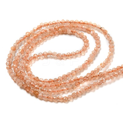 Natural Sunstone Beads Strands G-K182-2mm-13A-1
