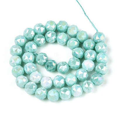 Anti-Tarnish Electroplate Glass Beads Strands GLAA-N010-10mm-10-1