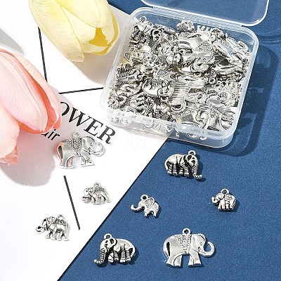 80Pcs Tibetan Style Alloy Pendants FIND-FS0003-65-1