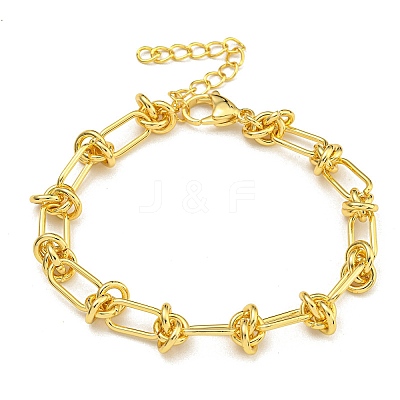 Rack Plating Brass Bracelets BJEW-B106-05G-1