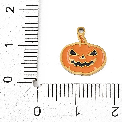 Halloween 304 Stainless Steel Enamel Pendants LS-FIND-I068-01G-04-1