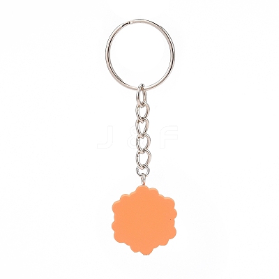 Flower Acrylic Pendant Keychain KEYC-JKC00428-01-1