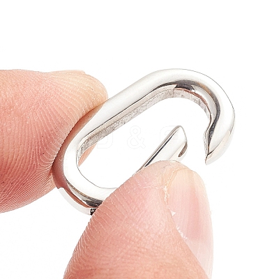 Non-Tarnish 304 Stainless Steel Spring Gate Rings X-STAS-I133-08B-1