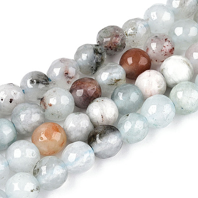 Dyed Natural White Jade Beads Strands G-T139-6mm-60-23-1