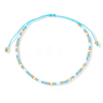 Bohemian Style Glass Seed Round Beads Braided Bead Bracelets RZ1684-1-1