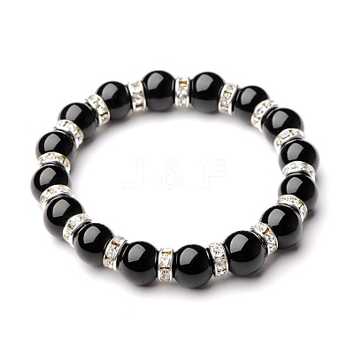 Gemstone Stretch Bracelets BJEW-JB01533-03-1