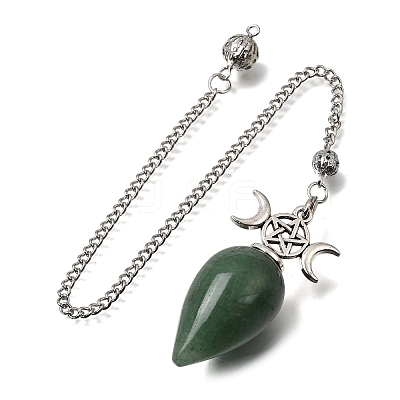 Natural Green Aventurine Dowsing Pendulum Pendants GG-CBA6D08-A10-1