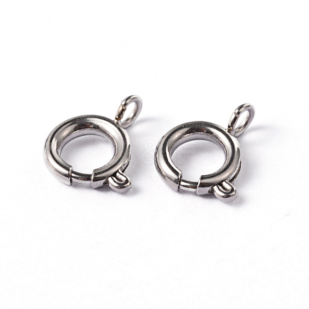 Tarnish Resistant 304 Stainless Steel Smooth Surface Spring Ring Clasps LS-STAS-D149-03-1