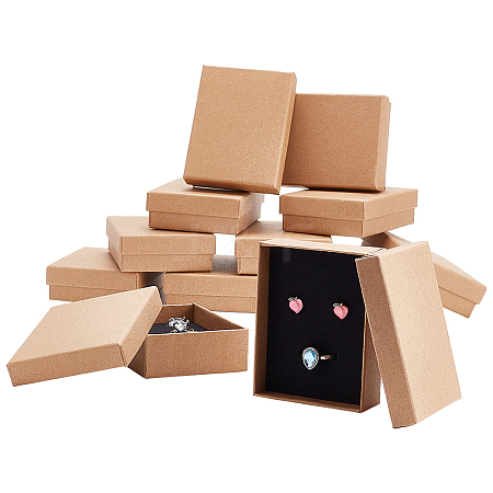 Kraft Paper Cardboard Jewelry Set Boxes OBOX-BC0001-02-1