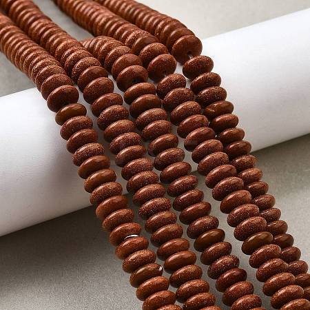 Synthetic Goldstone Beads Strands G-L621-A01-8x4mm-1