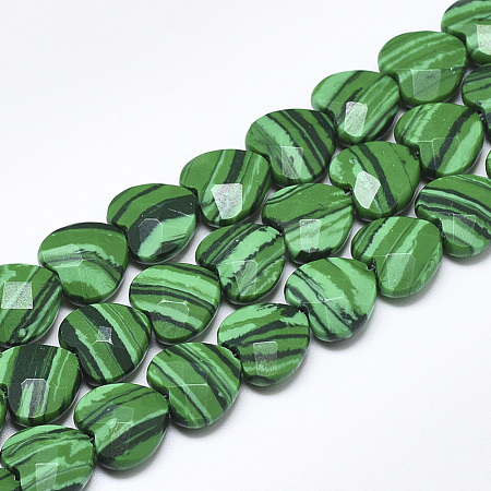 Synthetic Malachite Beads Strands G-S357-E01-17-1