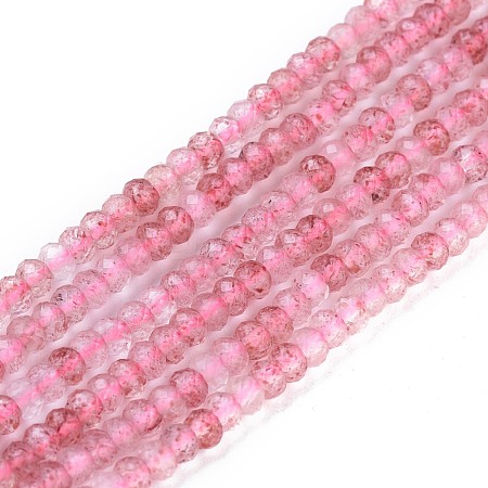 Natural Strawberry Quartz Beads Strands G-R475-007-1