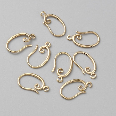 Brass Earring Hooks KK-WH0064-07G-1