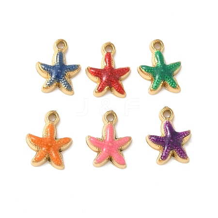304 Stainless Steel Enamel Pendants STAS-I346-25G-03-1